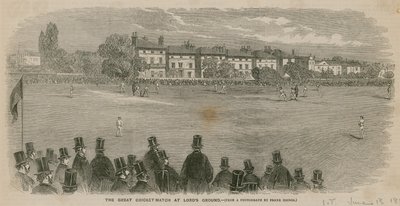 O grande jogo de críquete no Lords Ground de English School