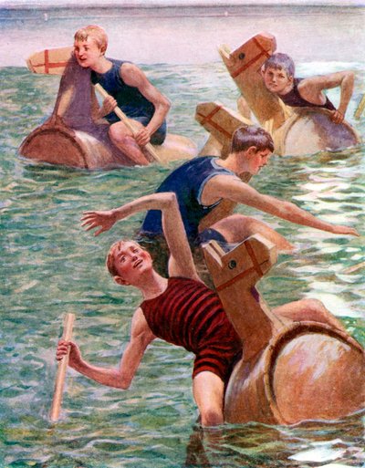 A corrida de cavalos por hobby (cor litho) de English School