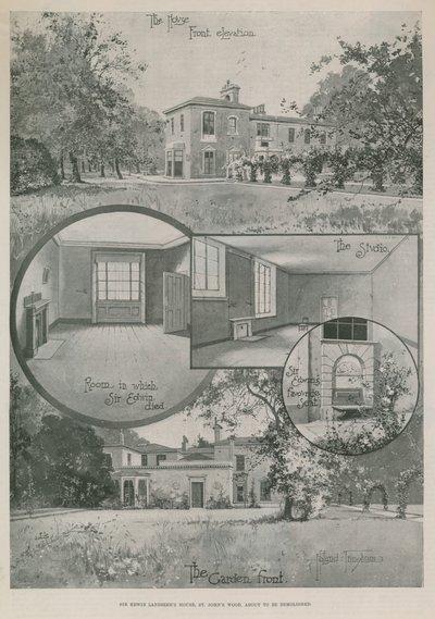 A casa do artista Sir Edwin Landseer de English School