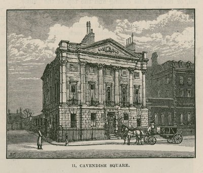 A casa do Sr. Scotmother, Cavendish Square, Londres de English School
