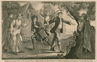 O divertido jogo humorístico do country no blindmans buff de English School