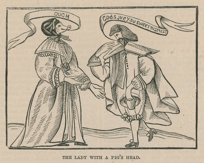 A senhora com uma cabeça de porco de English School