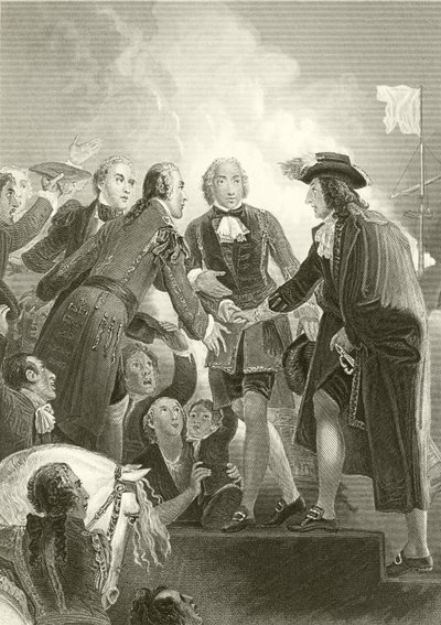 O desembarque de William III em Torbay de English School