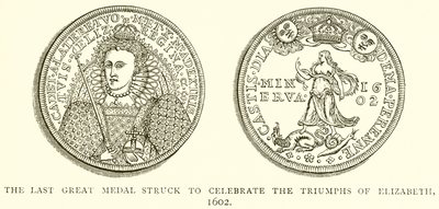 A última grande medalha atingiu os triunfos de Elizabeth em 1602 de English School