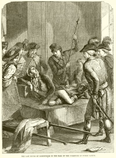 As últimas horas de Robespierre no salão do Comitê de Segurança Pública de English School