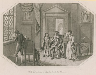A última entrevista do rei Charles I com seus filhos de English School