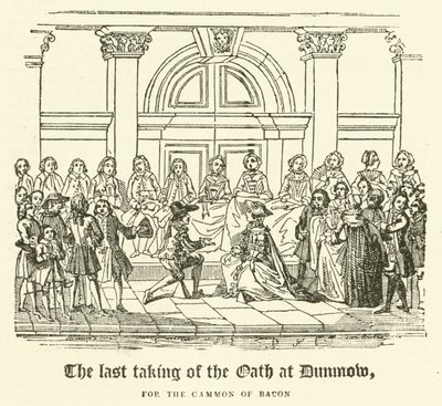 A última prestação de juramento em Dunmow, para a Gammon of Bacon (gravura) de English School