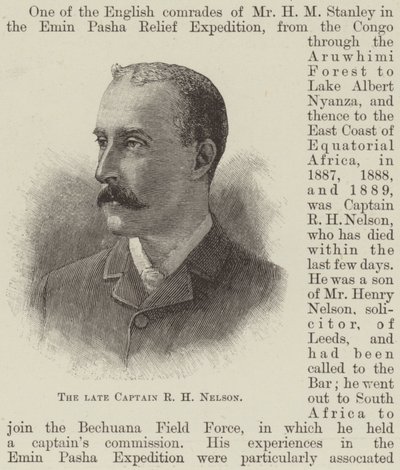 O falecido Capitão R H Nelson (gravura) de English School