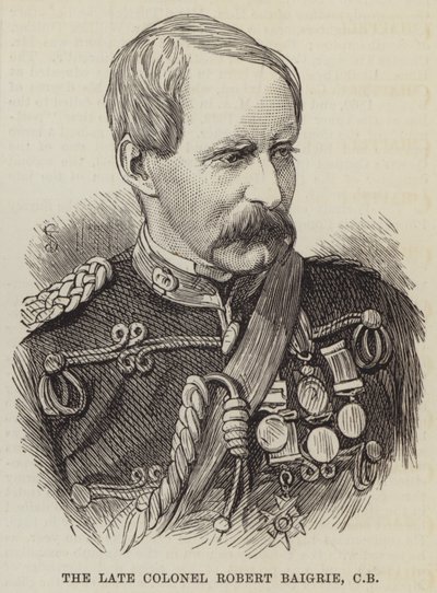 O falecido Coronel Robert Baigrie, CB (gravura) de English School