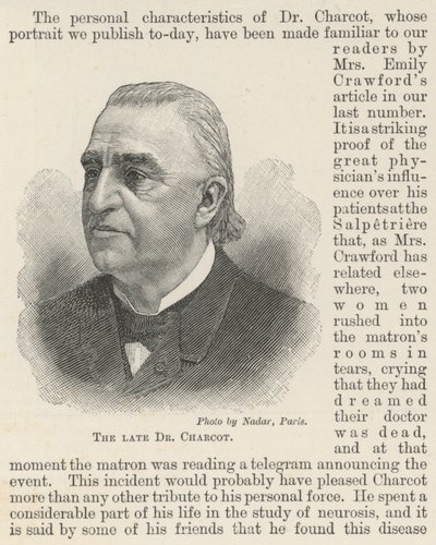 O falecido Dr. Charcot (gravura) de English School
