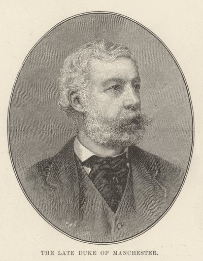 O falecido Duque de Manchester (gravura) de English School