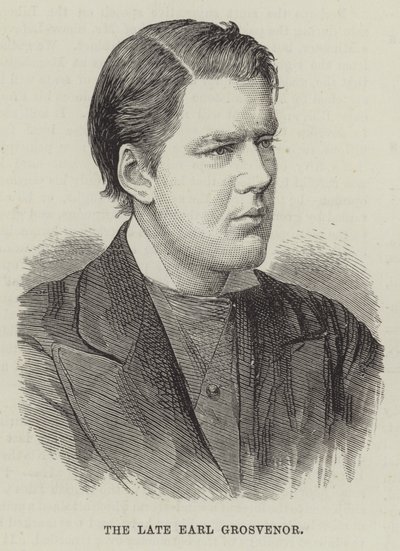 O falecido Earl Grosvenor (gravura) de English School