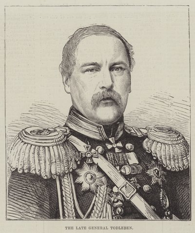 O falecido General Todleben (gravura) de English School