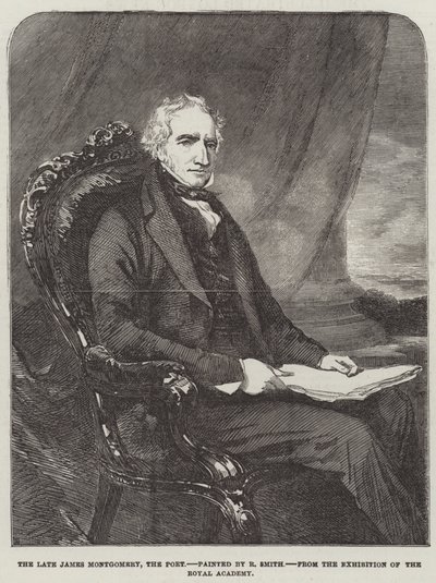 O falecido James Montgomery, o Poeta (gravura) de English School