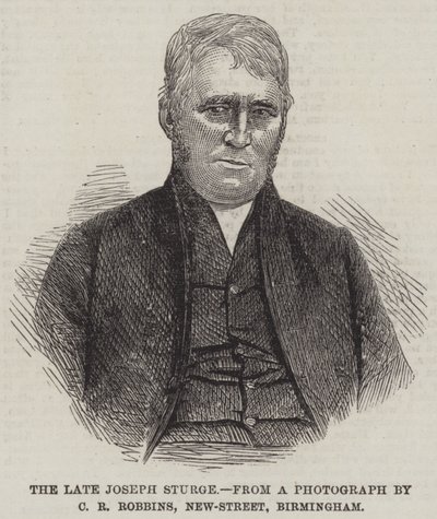 O falecido Joseph Sturge (gravura) de English School