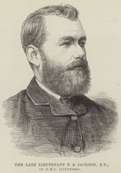 O falecido Tenente F S Jackson, RN, de HMS Inflexible (gravação) de English School