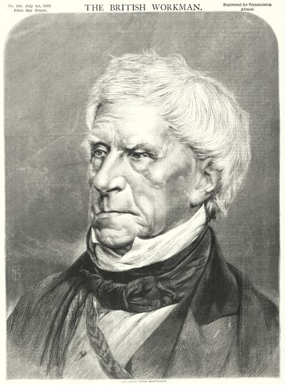 O falecido Lord Brougham (gravura) de English School