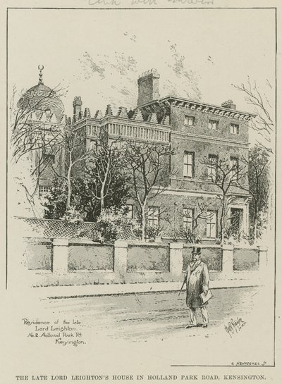 O falecido Lord Leighton casa em Holland Park Road, Kensington, Londres de English School