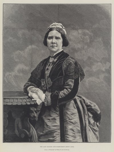 A falecida Madame Lind-Goldschmidt, Jenny Lind (gravura) de English School