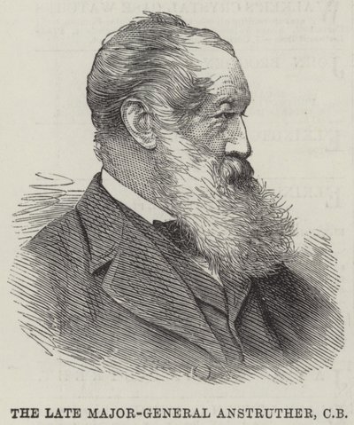 O falecido Major-General Anstruther, CB (gravura) de English School