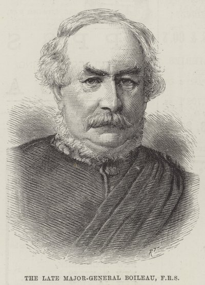 O falecido Major-General Boileau, FRS (gravura) de English School