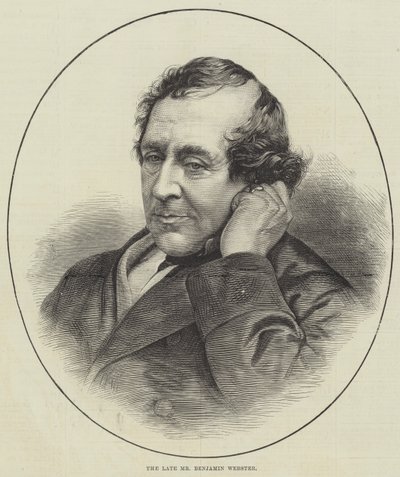 O falecido Sr. Benjamin Webster (gravura) de English School