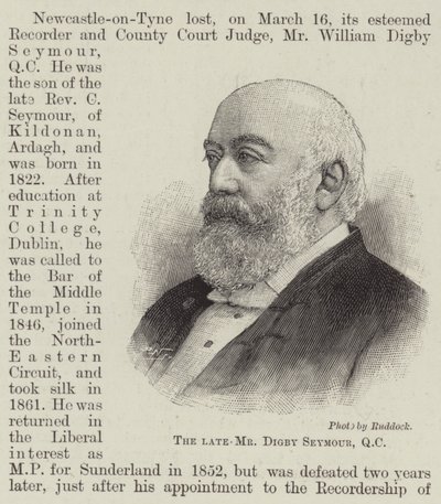 O falecido Sr. Digby Seymour, QC (gravura) de English School