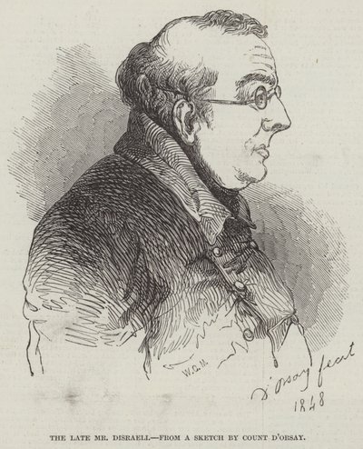 O falecido Sr. Disraeli (gravura) de English School