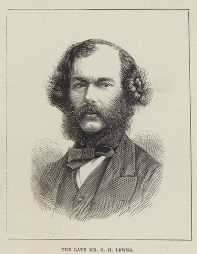 O falecido Sr. G H Lewes (gravura) de English School