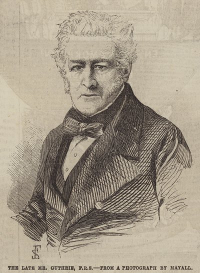 O falecido Sr. Guthrie, FRS (gravura) de English School