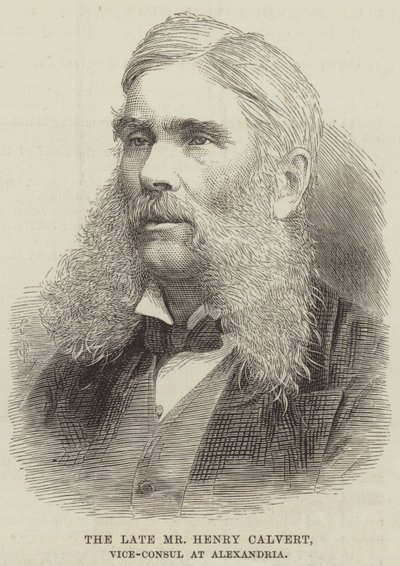 O falecido Sr. Henry Calvert, vice-cônsul em Alexandria (gravura) de English School