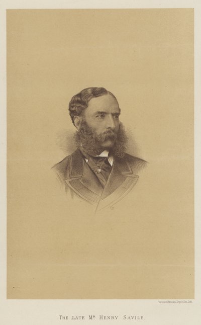 O falecido Sr. Henry Savile (litho) de English School