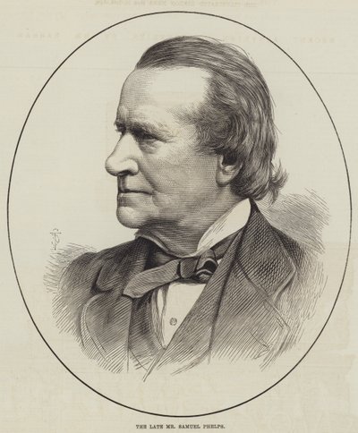 O falecido Sr. Samuel Phelps (gravura) de English School