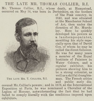 O falecido Sr. Thomas Collier, RI (gravura) de English School