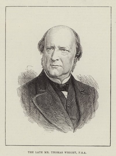O falecido Sr. Thomas Wright, FSA (gravura) de English School