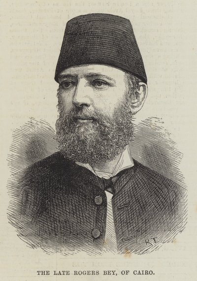 O falecido Rogers Bey, do Cairo (gravura) de English School