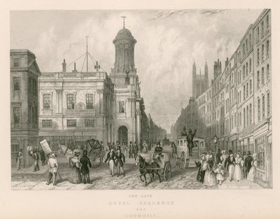 O falecido Royal Exhange e Cornhill, em Londres de English School