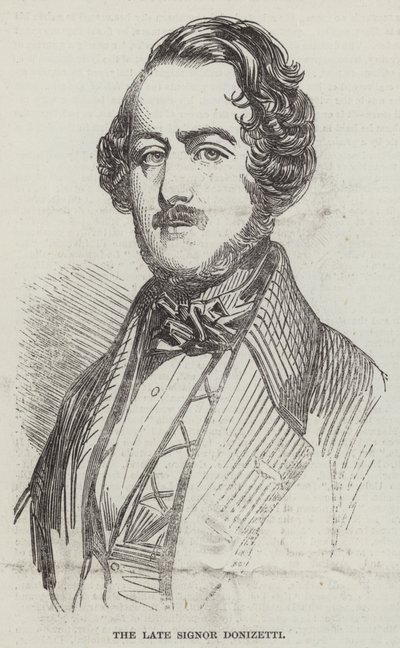 O falecido Signor Donizetti (gravura) de English School
