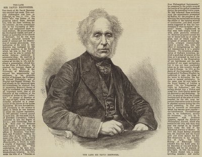 O falecido Sir David Brewster (gravura) de English School