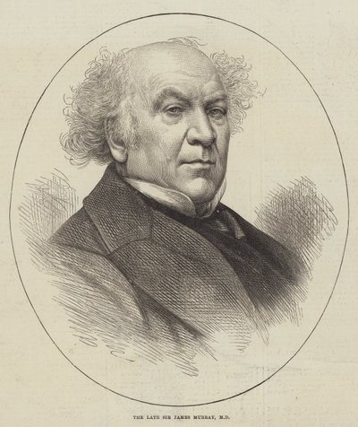 O falecido Sir James Murray, MD (gravura) de English School