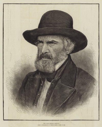 O falecido Thomas Carlyle (gravura) de English School