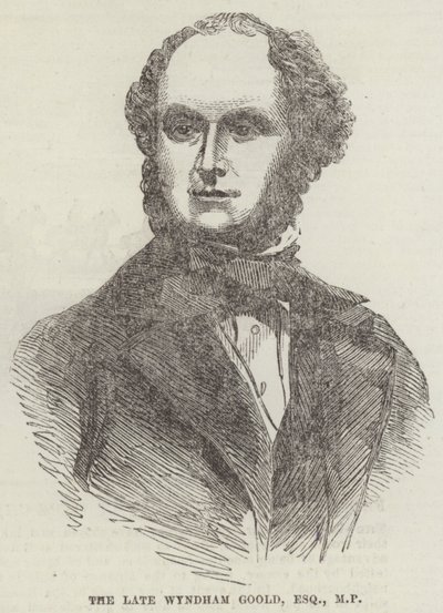 O falecido Wyndham Goold, Esquire, MP (gravura) de English School