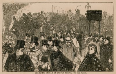 O fluxo vivo na ponte de Londres de English School