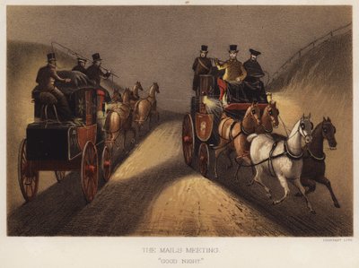 A reunião de correio, "boa noite" (cor litho) de English School