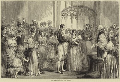 O casamento da rainha Victoria e do príncipe Albert de Saxe-Coburg e Gotha de English School