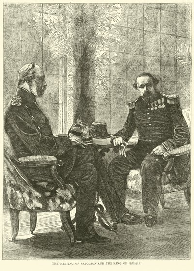 O encontro de Napoleão e o rei da Prússia, setembro de 1870 de English School