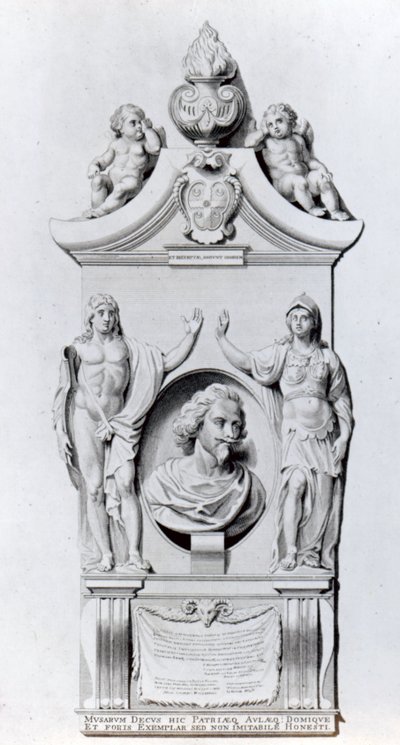 O monumento de Sir Robert Ayton, 1798 de English School