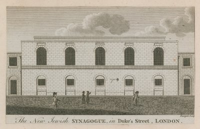 A nova sinagoga judaica em Dukes Street, Londres de English School