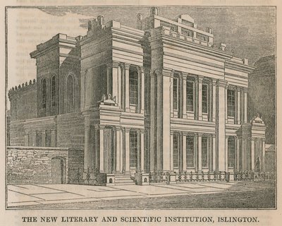 A nova instituição científica e literária, Islington, Londres de English School