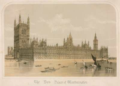 O novo Palácio de Westminster, Londres de English School